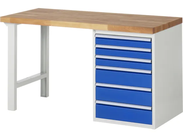 werkbank,HxBxD 890x1500x700mm,beukblad,draagverm. 750kg