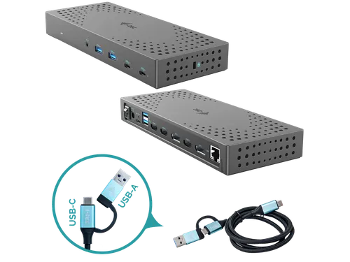 USB 3.0 / USB-C / Thunderbolt, 3x 4K Docking Station Gen 2 + Power Del