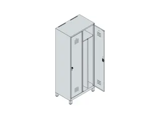 locker voor scheiding van kleding,HxBxD 1950x800x500mm,2vak - 3