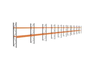 palletstelling,basis+9xaanbouw,HxBxD 3360x28100x1100mm,vakl. 3000kg - 1
