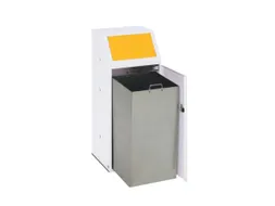 Afvalverzamelaar 69 liter binnenbak sticker recyclebaar materiaal geel