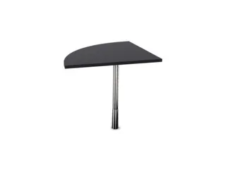 koppelelement voor bureau,90 °,HxBxD 720-840x800x800mm,rond,CC-zwart - 2