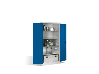 universele kast,HxBxD 1950x930x800mm,romp RAL7035,front RAL3003 - 1