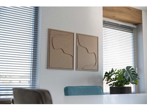 Acoustic Art FLOW 2-luik 80x60cm Bruin Akoestisch kunstwerk Organisch