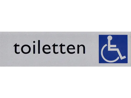 Infobord pictogram toilet rolstoel 165x44mm