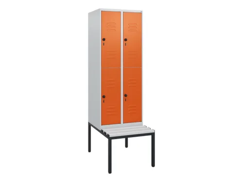 Dubbeldekse dekenkist,HxBxD 1950x600x815mm,2x2vak.,vak B 300mm