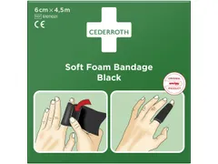 Cederroth 51011021 Soft Foam bandage Zwart 6cm x 4,5m 10 stuks