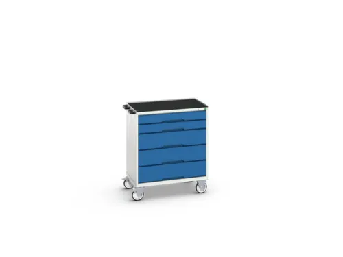 gereedschapswagen 965x800x550mm antislip blad 5 laden RAL7035+RAL5010