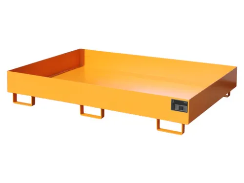 stellingopvangbak,opvangvol. 240l,HxBxD 250x1750x1300mm,staal,RAL2000