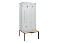 Z-garderobekast,HxBxD 2120x900x815mm,6vak,vak B 300mm,draaigrendel
