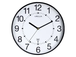 Wandklok Unilux Maxi radio controlled Ø 37.5cm zwart/wit - 1