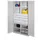 Materiaalkast Scheidingswand Geperf. 1950x1000x600mm 6legborden 8laden