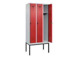 locker,HxBxD 2120x900x500mm,3vak,vak B 300mm,draaigrendel