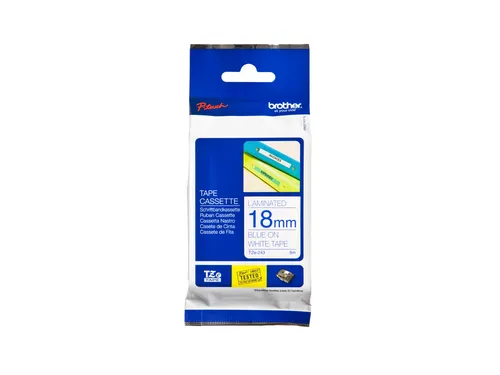 Labeltape Brother P-touch TZe-243 standaard 18mm blauw op wit