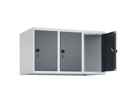 opzetkast,v. locker,3vak.,vak B 300mm,HxBxD 500x900x500mm,draaigrendel