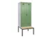 locker met bank,voor scheiding van kleding,HxBxD 2120x800x815mm,2vak