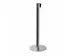 Poteau de balisage Flexi Chrome Sangle rétractable 2,7m Noir