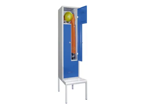 Z-garderobekast,HxBxD 2100x400x800mm,vak B 400mm,RAL7035,front RAL5010