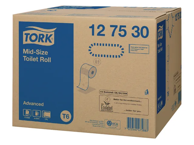 Toiletpapier Tork T6 127530 2-laags Advanced 100m 27 Rollen