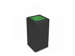 Circulaire Afvalbak BrickBin Organic 65 Liter Zwart Groen