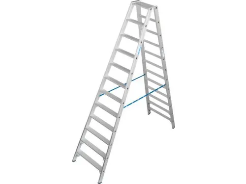 dubbele ladder,beide zijden,2x12treden m. R13-laag,treden met profiel