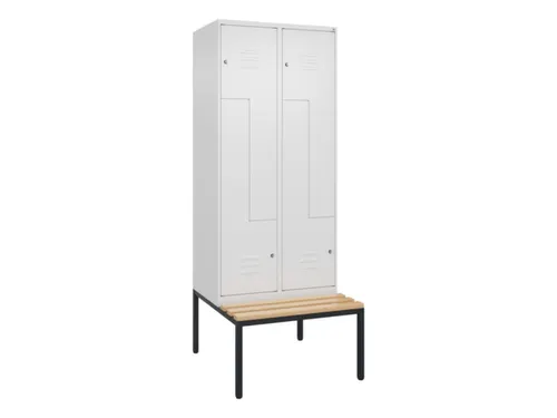 Z-garderobekast,HxBxD 2120x800x815mm,4vak,vak B 400mm,cil.-slot