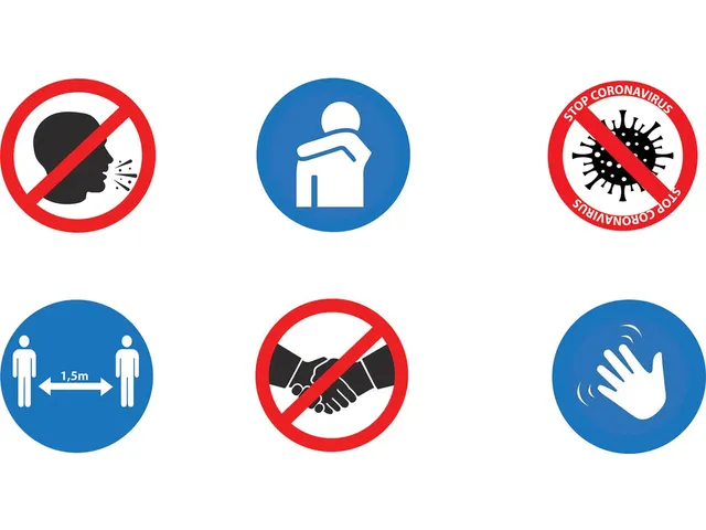 Veiligheidssticker 6 Pictogrammen Omgangsregels 100x50cm