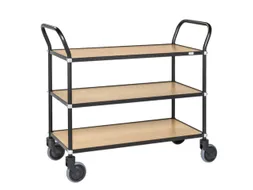 tafelwagen,draagverm. 250kg,3xhouten plaat,laadvl. LxB 950x430mm