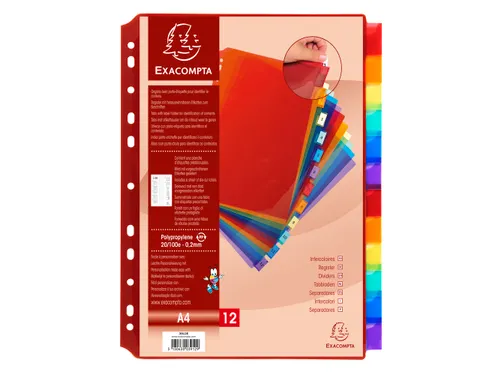 Tabbladen Pp Met Neutrale Tabs In Etikettenhouder 12 Tabs A4