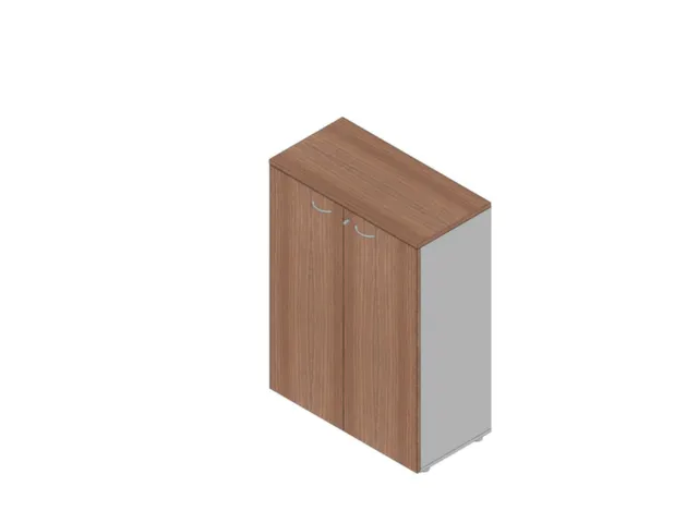 Kantoorkast Romp Aluminium Front Canaletto-Hout bxdxh 900x450x1232mm