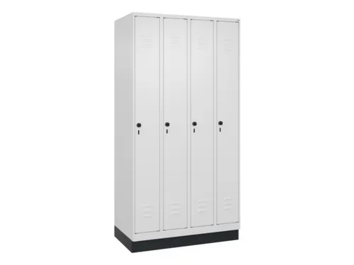 locker,HxBxD 1950x1000x500mm,4vak,vak B 250mm,draaigrendel,sokkel