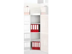Hoekveld 1900x600mm 5legborden 1zijpaneel Met Achterwand Wit