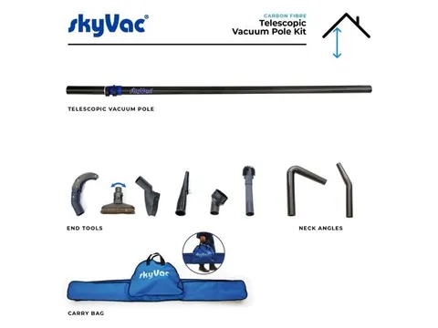 SkyVac Telescopic Vacuum Pole uitschijfbare zuigset 7 meter