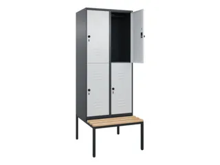 Dubbeldekse dekenkist,HxBxD 2120x800x815mm,2x2vak.,vak B 400mm - 2