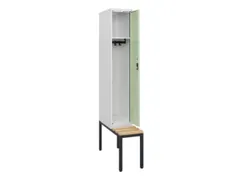 locker met bank,HxBxD 1950x300x815mm,1vak,vak B 300mm,cilinderslot