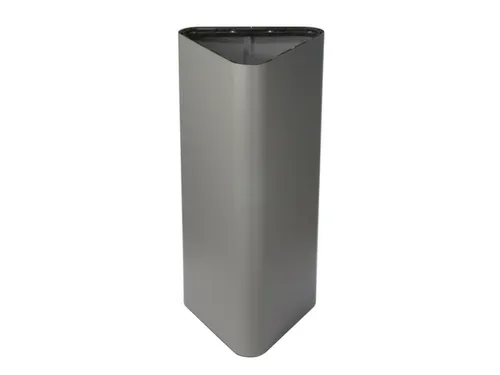 afvalbak,60l,HxBxD 800x380x380mm,romp staal grijs,gesloten