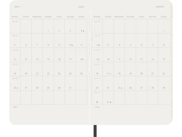 Agenda 2027 Moleskine 18M Planner Weekly 7dagen/1pagina pocket sc blac