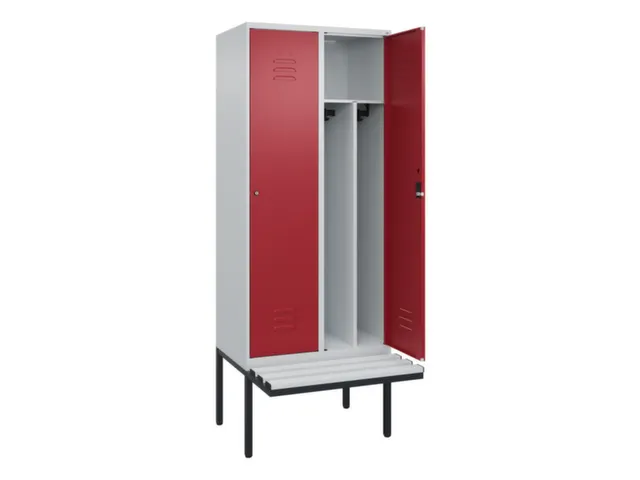 locker voor scheiding van kleding,HxBxD 2120x800x815mm,2vak