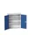 wandkast 900x800x350mm 2xStalen bodem sokkel Ral 7035 front Ral 5010
