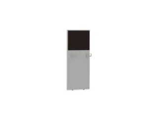 baliepaneel bureau aanbouw rechts MP-lichtgrijs BN2036-bruin 600mm - 1