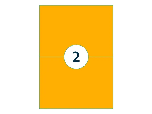 Etiket Rillprint 210x148mm fluororanje 200 etiketten