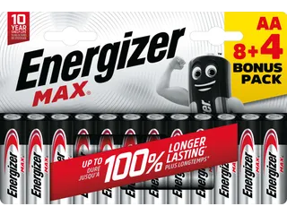 batterijen Max AA blister van 8 stuks + 4 stuks - 1