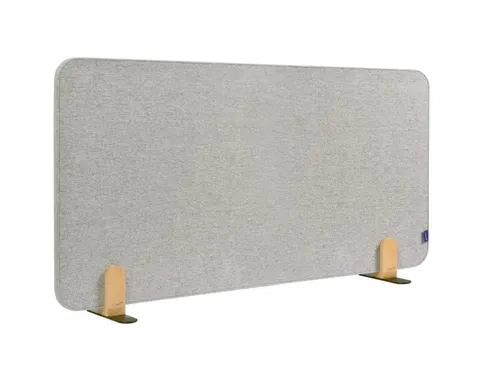 Elements Bureauscherm akoestisch 60x120cm Licht Grijs Houders