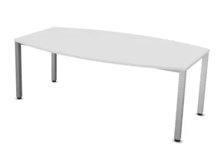 vergadertafel,HxBxD 740x2000x1200mm,vatvormig,Bl-wit - 2