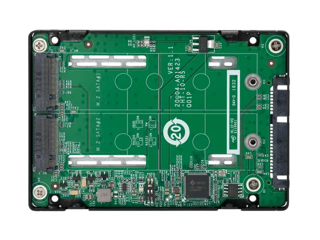 2 x M.2 2280 SATA 6Gbps SSD, RAID 0/1, 100.5 x 69.9 x 9.5 mm, 0.1 kg