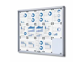Vitrinekast Mededelingenbord Fire-proof schuifdeuren 15xA4 - 1