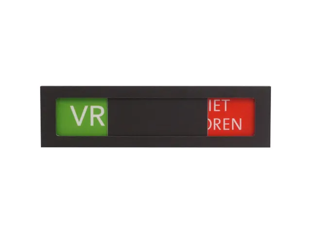 Premium Schuifbord Zwart Niet Storen Groen Rood 150x40mm