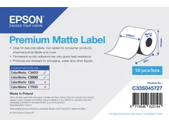 Premium Matte Label - Continuous Roll: 105mm x 35m