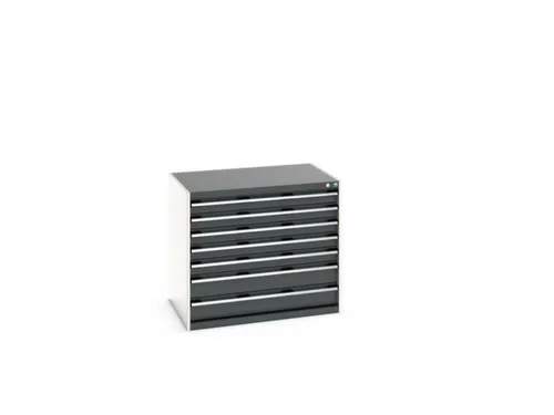 ladekast HxBxD 900x1050x750mm 7laden RAL7035 front RAL7016