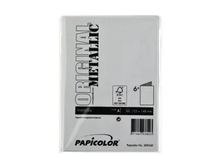 Correspondentiekaart Papicolor dubbel 105x148mm metallic zilver pak 6 - 3